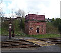 NY6820 : Water tower and old pump, Appleby Railway Station by JThomas