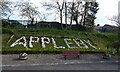 NY6820 : "Appleby" sign in stones,  Appleby Railway Station by JThomas