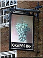 Sign for the Grapes Inn, Appleby