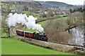 Local train in the Dee valley near Glyndyfrdwy, Llangollen Railway