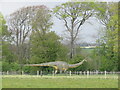 Dinosaur in the grounds of Fonmon Castle