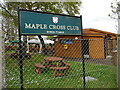 Noticeboard at the Maple Cross Club