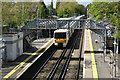 London-bound train leaving Mottingham station