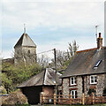 Cottages and church in Bishopstone