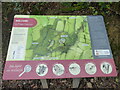 Information board at Poles Coppice car park