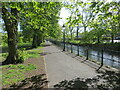 Walkway beside the River Eden in Nicholson Park, Cupar