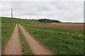 Footpath past farm reservoir