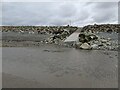 Slipway through the sea defences