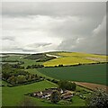 View NE towards Lower Barpham and Harrow Hill