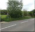 SO3203 : Warning sign - bends ahead, Berthon Road, Little Mill, Monmouthshire by Jaggery