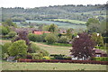 Village and downland beyond New Barn Farm