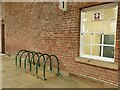 TA1180 : Filey railway station: cycle rack by Stephen Craven