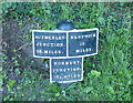 Shropshire Union Canal milepost at Brownhills Wood