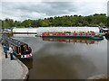 Scene at Blackwater Meadow Marina on the Llangollen Canal at Ellesmere