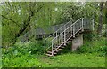 Footbridge over Elmbridge Brook, Westlands, Droitwich Spa, Worcs