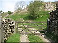 SD2787 : Gate on The Cumbria Way, Kiln Bank by Adrian Taylor