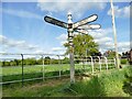 Four Lane Ends, Over Peover - roadsign