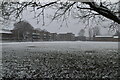 Snowy playing field