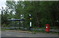 Bus stop and shelter on Annick Road, Irvine