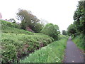 Former canal and railway route in Pembrey