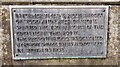 NY4056 : Plaque near NW end of SW parapet of Eden Bridge taking A7 over River Eden by Roger Templeman