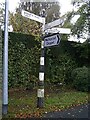 Direction Sign ? Signpost on Knutsford Road in Antrobus