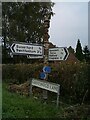 Direction Sign ? Signpost on Giantswood Lane in Somerford Booths parish