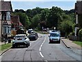 Geese crossing the B2244, Sedlescombe Street