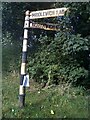 Direction Sign ? Signpost at the A54/A533 junction in Stanthorne and Wimboldsley parish