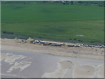 TF5478 : Beach Replenishment work, Huttoft Bank: aerial 2021 by Simon Tomson