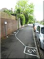 SX9292 : Pavement markings, St Leonards Road, Exeter by David Smith