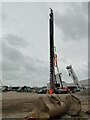 CFA piling auger at the new crossing construction site