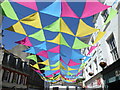 Colourful bunting above Market Street