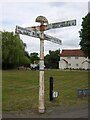 TL9620 : Direction Sign &#8211; Signpost on the B1026 in Layer-de-la-Haye by John V Nicholls