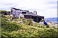 SE0882 : Shooting hut at Great Roova Crag by Trevor Littlewood