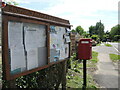 Village noticeboard at the top of Plough Lane