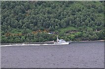 NH5734 : Royal Navy patrolling Loch Ness by Chris Morgan