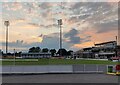 Sunset over the Uptonsteel Grace Road County Ground