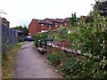 Path, bench and park in Heeley