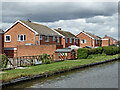 Canalside housing in Penkridge, Staffordshire