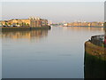 TQ3680 : Early morning on the River Thames, near Limehouse by Malc McDonald