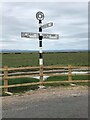 NY2959 : Direction Sign â€“ Signpost at Boustead Hill in Burgh by Sands parish by J Kelly