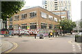 View of street art on the side of a cinema building on the corner of Club Row and Redchurch Street