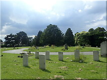TQ4577 : War graves in Woolwich Old Cemetery by Marathon