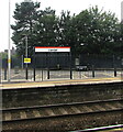 Welsh-only name sign on Llandaf railway station, Cardiff