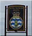 Sign for the King Alfred Hotel, Vickerstown