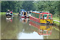 Narrowboats along the Shropshire Union Canal at Nantwich