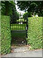 Gate to private gardens