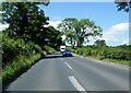 A525 west of Gegin, with Beluga aircraft ahead on approach to Broughton