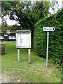 Henny Village Notice Board & roadsign